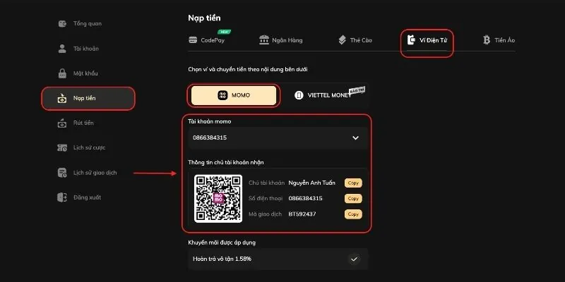 Phương thức nạp tiền ví Momo hiệu quả và nhanh chóng